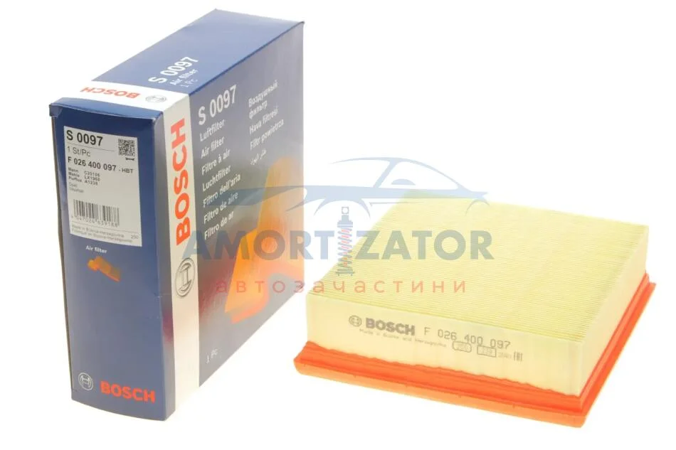ПОВІТРЯНИЙ ФІЛЬТР ВСТАВКА BOSCH F 026 400 097 (фото 1)