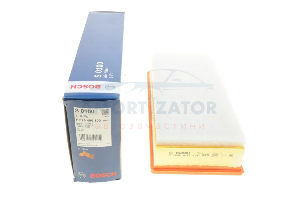 ПОВІТРЯНИЙ ФІЛЬТР BOSCH F 026 400 100 (фото 1)