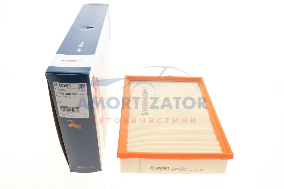 ПОВІТРЯНИЙ ФІЛЬТР BOSCH F 026 400 551 (фото 1)