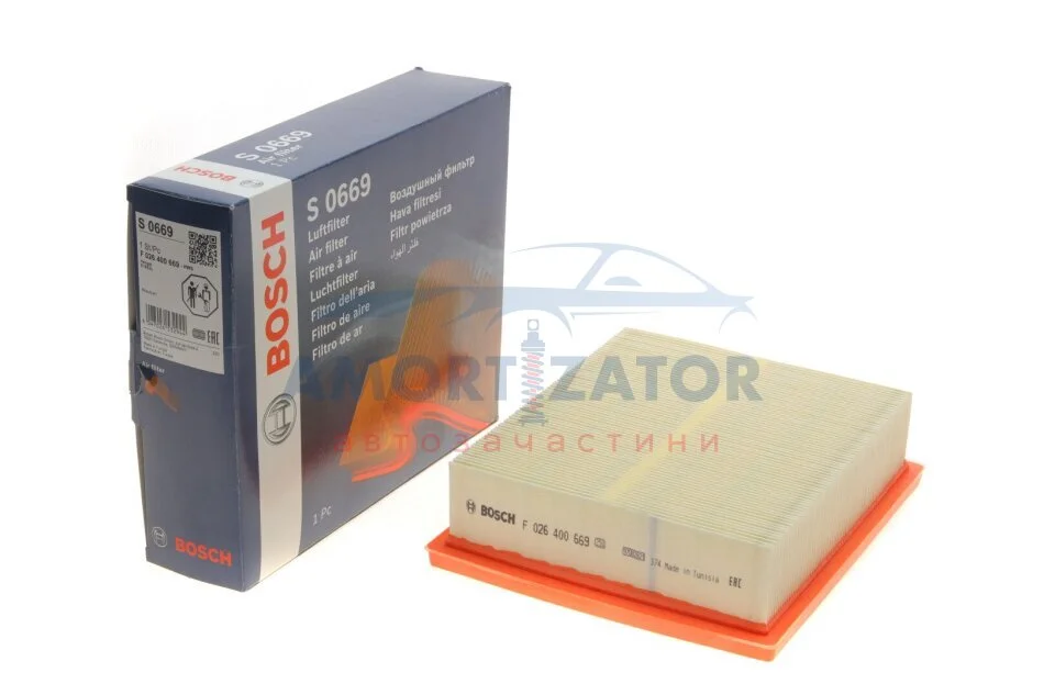 ПОВІТРЯНИЙ ФІЛЬТР F 026 400 669 BOSCH F026400669 (фото 1)