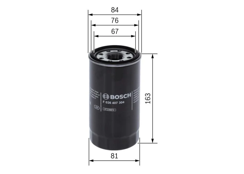 Фільтр масляний BOSCH F026407304 (фото 1)
