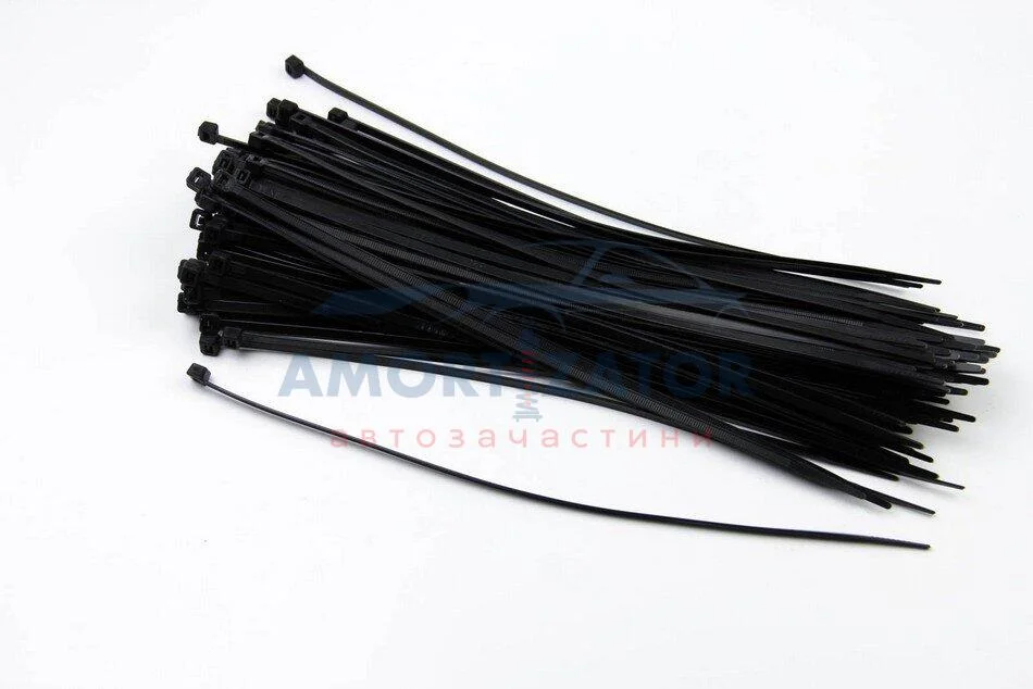 Хомут пластиковий BLACK 4,8 X 300 (100 шт) BOSMA 0058 (фото 1)