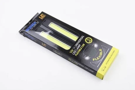 ДХО 12V 1xCOB LED ULL Гнучкий 260/33MM WIDE WHITE к-т (2 шт) BOSMA 5134