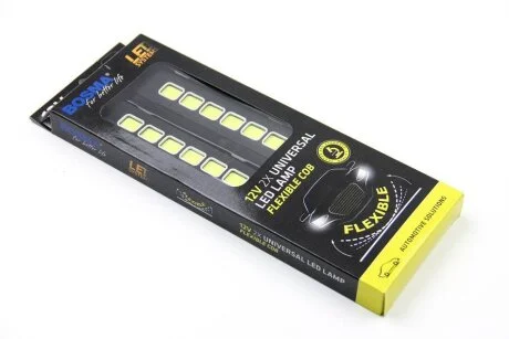 ДХО 12V 1xCOB LED ULL Гнучкий 260/33MM SQUARE WHITE к-т(2 шт) BOSMA 5172