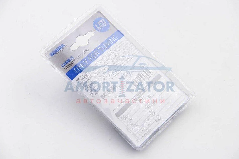 Автолампа BAY15D 12V 1xLED CREE3535 WHITE 6000K CLEAR STYLE (blister 2 шт) BOSMA 6674 (фото 1)