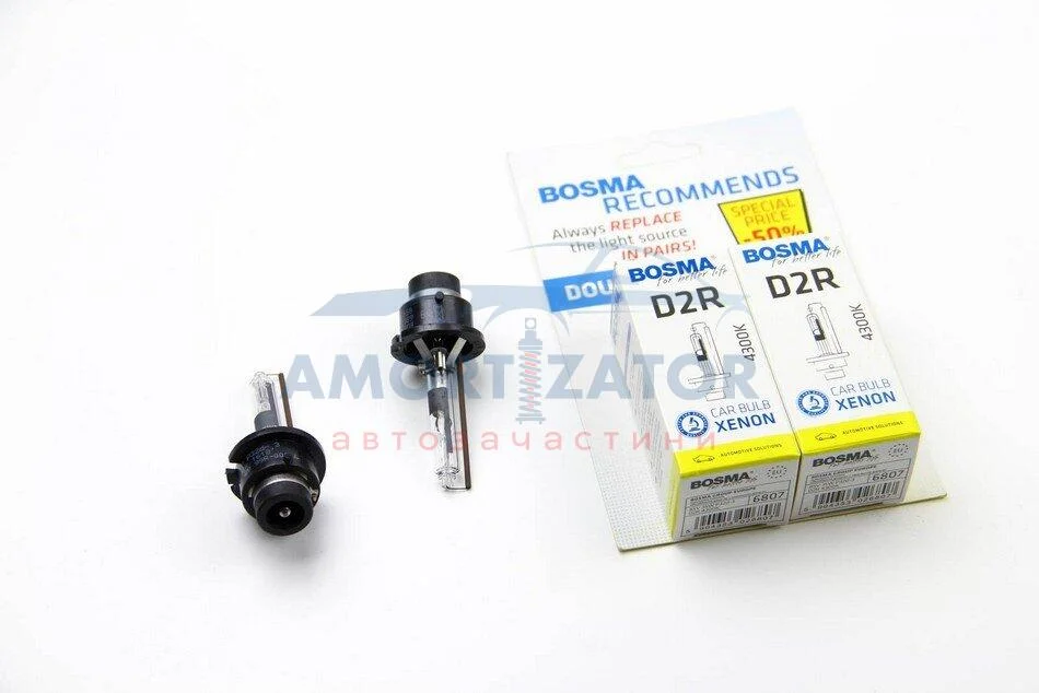 Лампа ксенонова D2R XENON 85V 35W P32D-3 4300K (2 шт) BOSMA 6807D (фото 1)