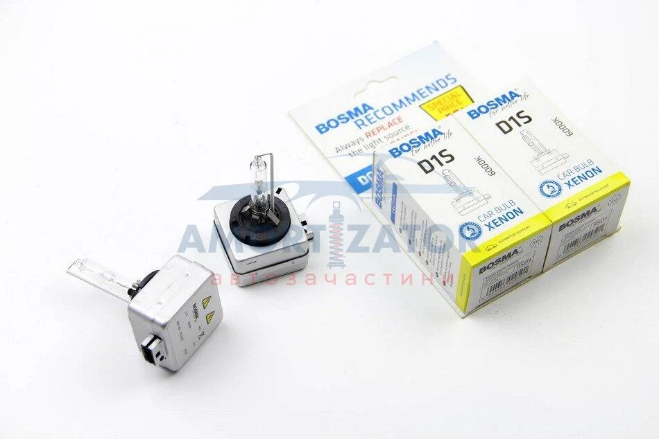 Лампа ксенонова D1S XENON 85V 35W PK32D-2 6000K (2 шт) BOSMA 9501D (фото 1)