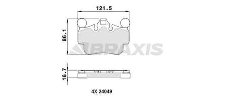Гальмівні колодки комплект BRAXIS AA0358