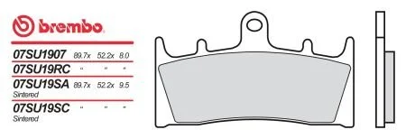 Гальмівні колодки BREMBO 07SU19RC