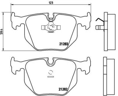 Гальмівні колодки дискові BREMBO P06 016