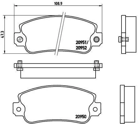 Гальмівні колодки дискові BREMBO P23 013 (фото 1)
