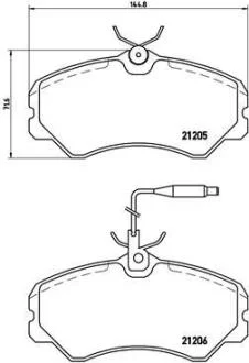 Гальмівні колодки дискові BREMBO P23 023