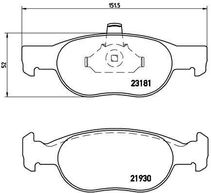 Гальмівні колодки дискові BREMBO P23 125 (фото 1)