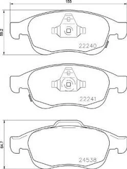 Гальмівні колодки дискові BREMBO P23 165