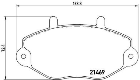 Гальмівні колодки дискові BREMBO P24 033