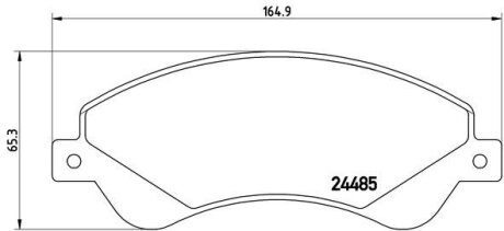 Комплект гальмівних колодок з 4 шт. дисків BREMBO P24065