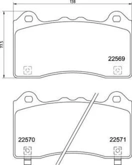 Гальмівні колодки дискові BREMBO P24 202