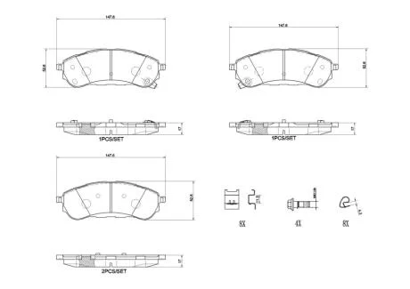 Гальмівні колодки дискові BREMBO P24 235