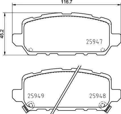 Гальмівні колодки дискові BREMBO P28 090 (фото 1)
