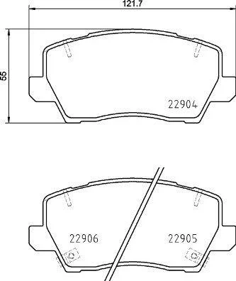 Гальмівні колодки дискові BREMBO P30 114 (фото 1)
