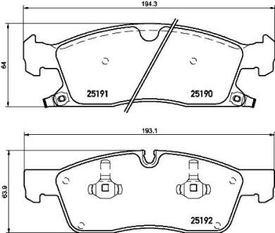 Гальмівні колодки дискові BREMBO P37 015