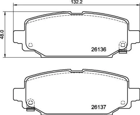 Колодка гальм. диск. задн. (вир-во) BREMBO P 37 026 (фото 1)