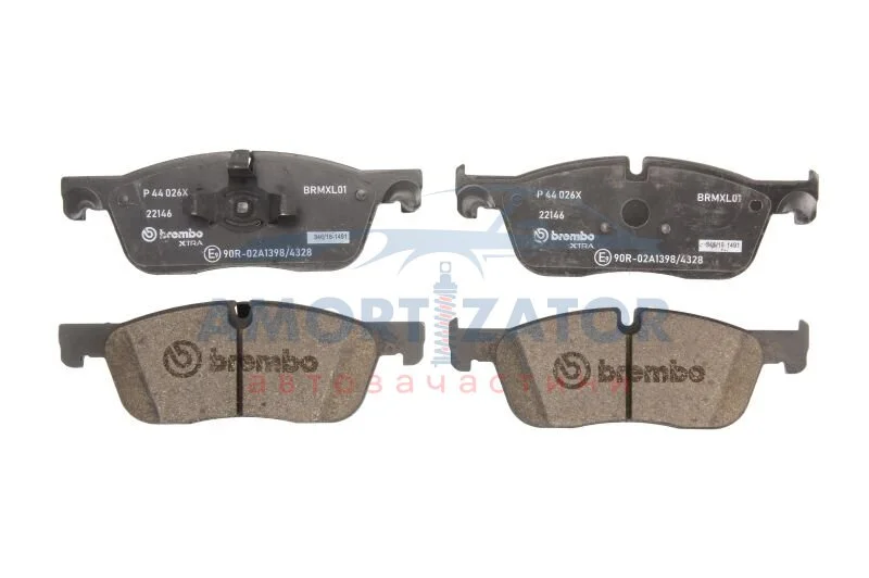Комплект гальмівних колодок з 4 шт. дисків BREMBO P44 026X (фото 1)