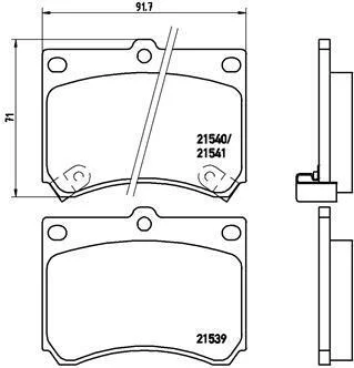 Гальмівні колодки дискові BREMBO P49 011 (фото 1)