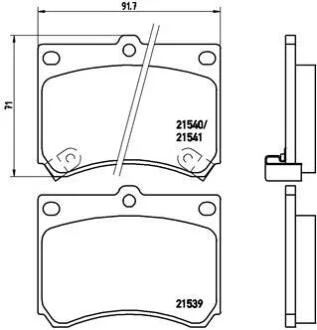 Гальмівні колодки дискові BREMBO P49 011