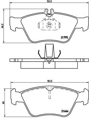 Комплект гальмівних колодок з 4 шт. дисків BREMBO P50023 (фото 1)