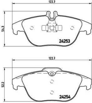 Комплект гальмівних колодок з 4 шт. дисків BREMBO P50068