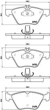 Гальмівні колодки BREMBO P50075 (фото 1)