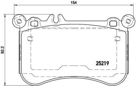 Комплект гальмівних колодок з 4 шт. дисків BREMBO P50 098