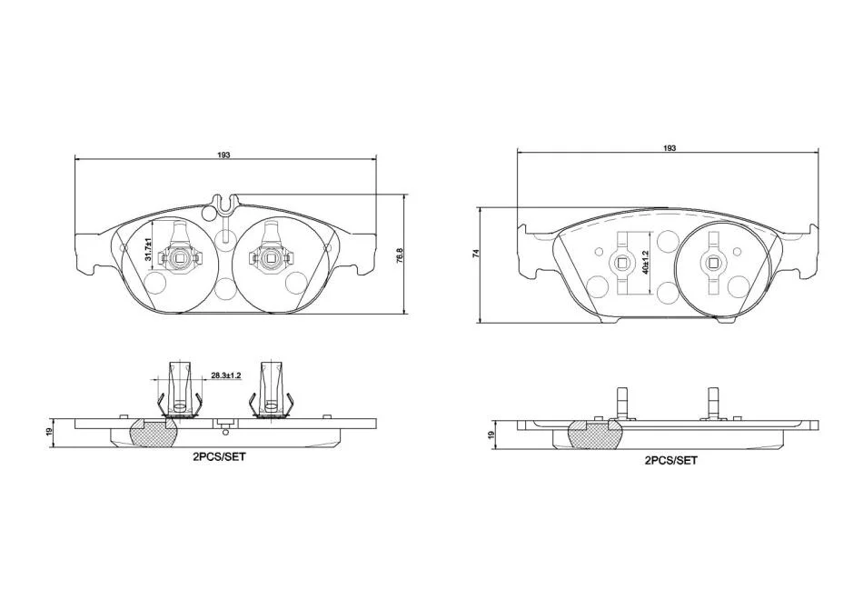 Гальмівні колодки дискові BREMBO P50 106 (фото 1)