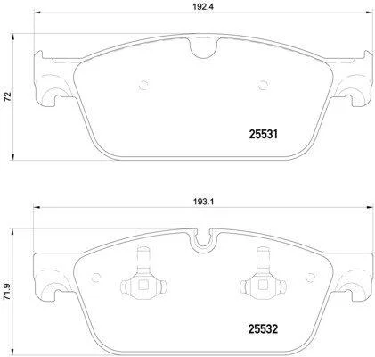 Гальмівні колодки дискові BREMBO P50 112 (фото 1)