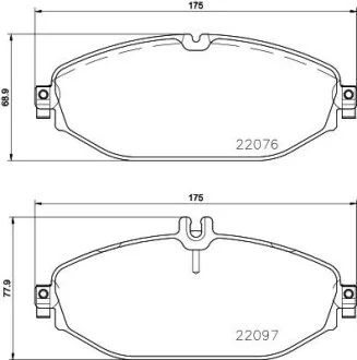 Комплект гальмівних колодок з 4 шт. дисків BREMBO P50 124
