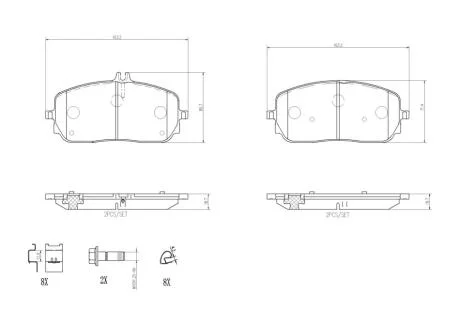 Гальмівні колодки дискові BREMBO P50 152