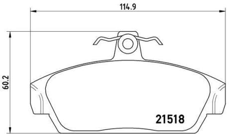 Гальмівні колодки дискові BREMBO P52 015