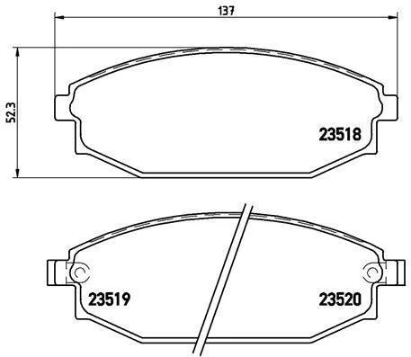 Гальмівні колодки дискові BREMBO P54 027 (фото 1)