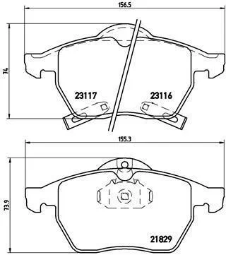 Гальмівні колодки дискові BREMBO P59 029 (фото 1)