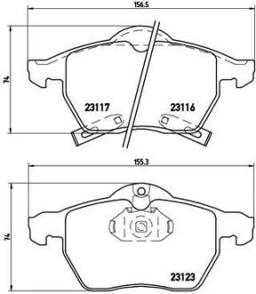 Гальмівні колодки дискові BREMBO P59 048
