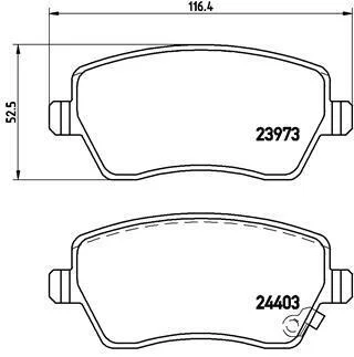 Комплект гальмівних колодок з 4 шт. дисків BREMBO P59 050