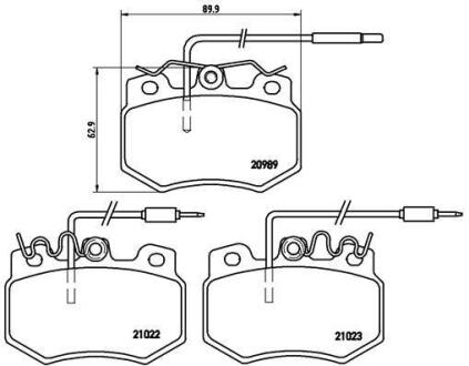 Гальмівні колодки дискові BREMBO P61 031