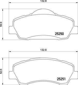 Гальмівні колодки дискові BREMBO P61 138