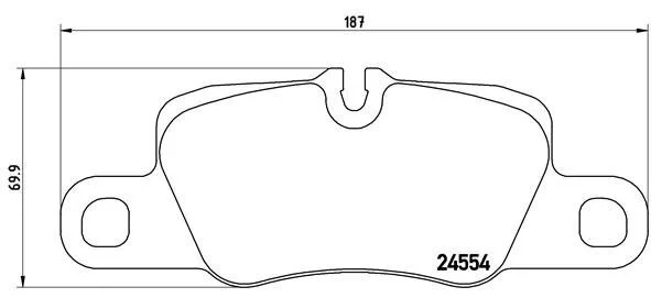 Комплект гальмівних колодок з 4 шт. дисків BREMBO P65020 (фото 1)