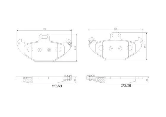 Гальмівні колодки дискові BREMBO P68 021 (фото 1)
