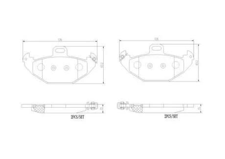 Гальмівні колодки дискові BREMBO P68 021
