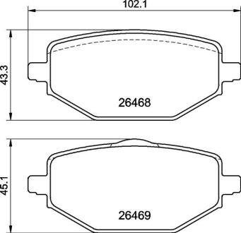 Гальмівні колодки дискові BREMBO P68 076