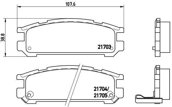 Гальмівні колодки дискові BREMBO P78 005 (фото 1)