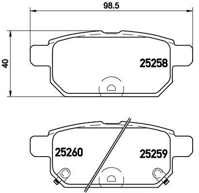Комплект гальмівних колодок - дискові BREMBO P79 029 (фото 1)